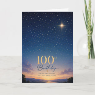 Carte 100e anniversaire d'une étoile