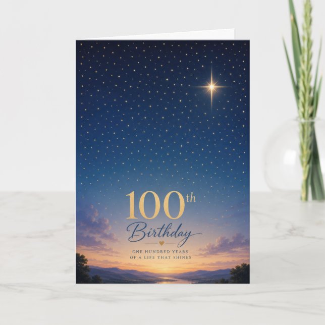 Carte 100e anniversaire d'une étoile (Devant)