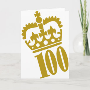 Carte 100e anniversaire - Numéro - Cent