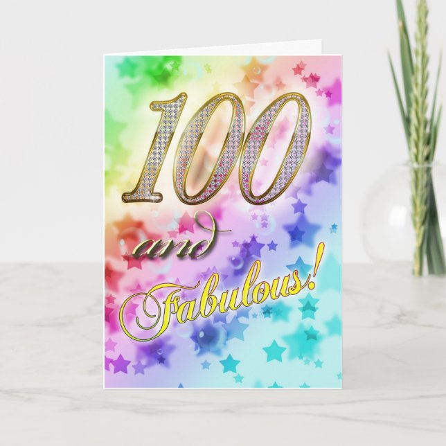 Carte 100e anniversaire pour quelqu'un Fabulous (Devant)