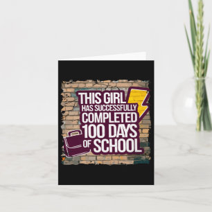 Carte 100e jour Amusant tenue filles et amp; Étudiant 10