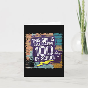 Carte 100E Jour Amusant Tenue Pour Les Filles 100 Jours