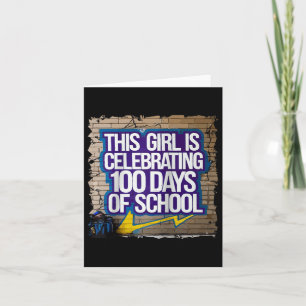 Carte 100E Jour Amusant Tenue Pour Les Filles 100 Jours