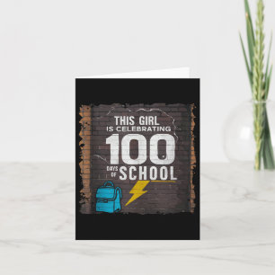 Carte 100E Jour Amusant Tenue Pour Les Filles 100 Jours
