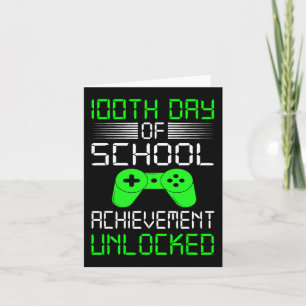 Carte 100e Jour De L'École Chemise Enfants Jeux Vidéos G