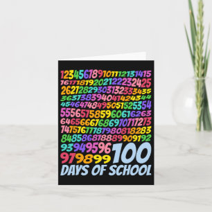 Carte 100e Jour De L'École Enseignant Enfants 100 Jours