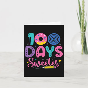 Carte 100e Jour De L'Enseignant En Tenue 100 Jours Sweet