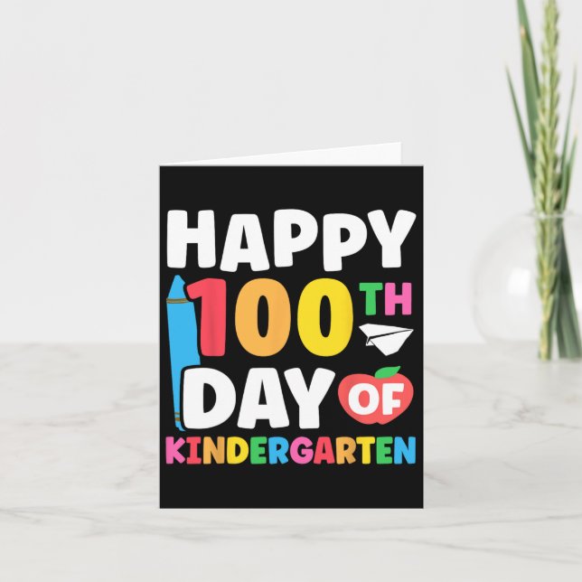 Carte 100E Jour De Maternelle Enfants 100 Jours D'École (Devant)