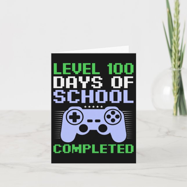 Carte 100E Jour D'École Terminé Pour Les Enfants (Devant)