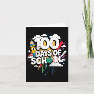 Carte 100e jour drôle tenue enseignant & élève 100 D