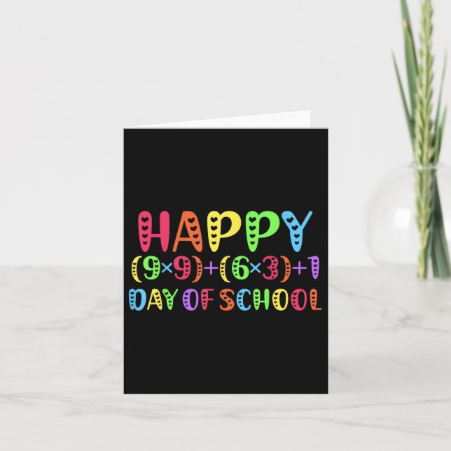 Carte 100e Jours De Mathématiques École Enseignant Rainb (Devant)
