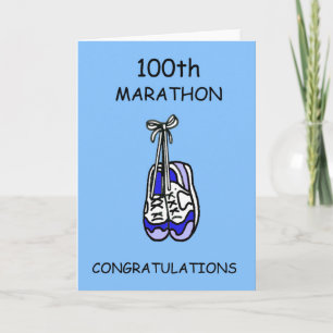 Carte 100e Marathon Félicitations pour Lui