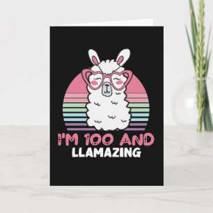 Carte 100ème Anniversaire Llamazing Llama 100 ans Annive