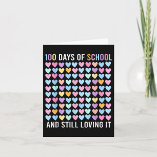 Carte 100ème Jour De L'École Et Toujours Aimer Il Coeurs