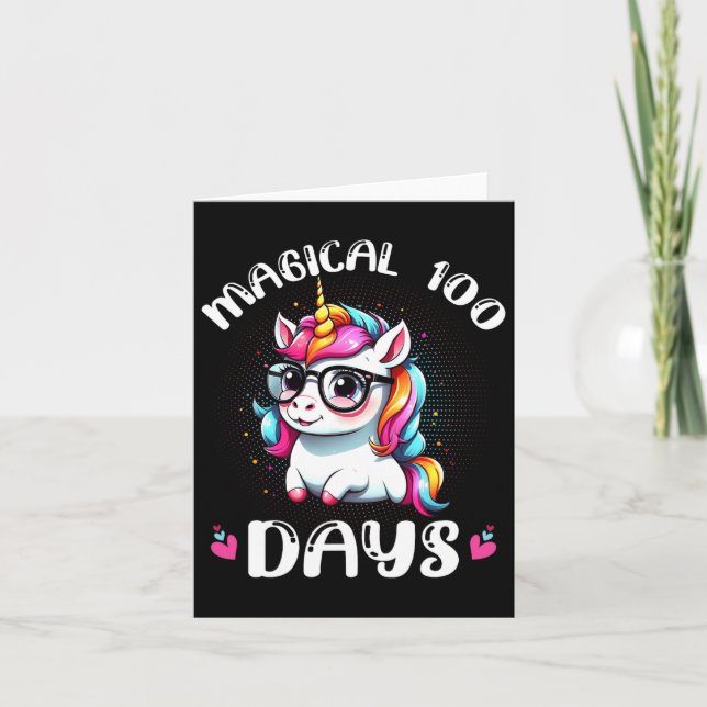 Carte 100ème Jour D'Enseignants Scolaires Enfants Enfant (Devant)