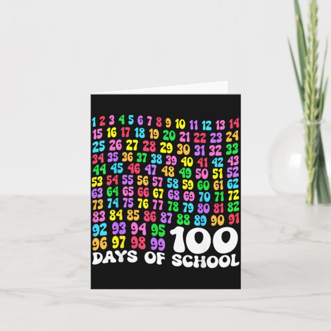 Carte 100th Day Of School Teacher Kids 100 Days Math Num (Devant)