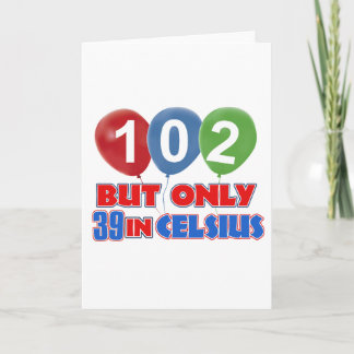 Carte 102nd conceptions d'anniversaire