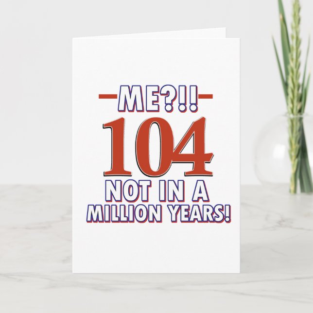 Carte 104th conceptions d'anniversaire (Devant)