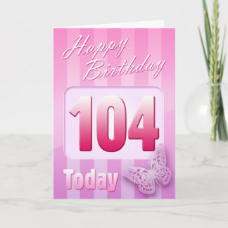 Carte 104th maman heureuse de grand-tante de grand-mère