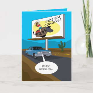 Carte #105 Anniversaire de la cowgirl