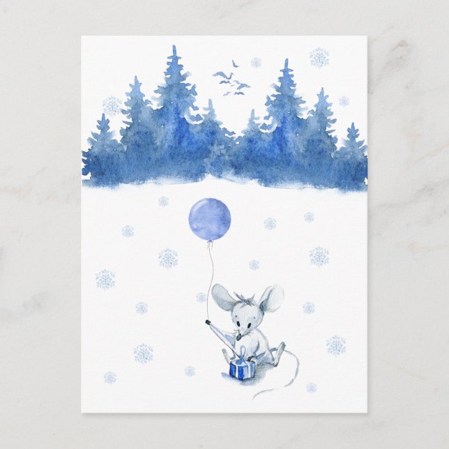 Carte (10,8 x 14,2 cm) - Birthday Mouse (Devant)