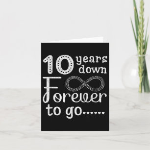 Carte 10 Ans À Peine Pour Aller Mignonne 10ème Mariage A