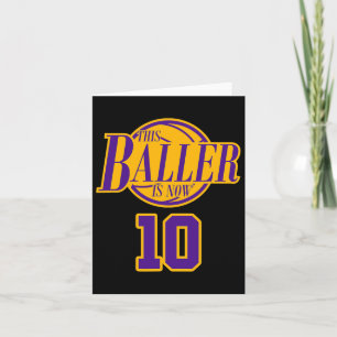 Carte 10 Ans Anniversaire Bysketbyll Byller Purple Et