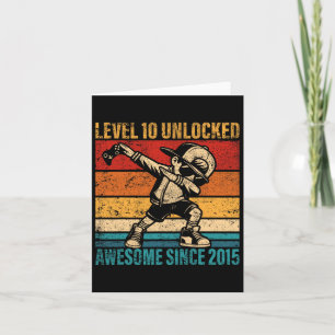 Carte 10 ans Anniversaire Joueur Dabbing Garçon 10e nive