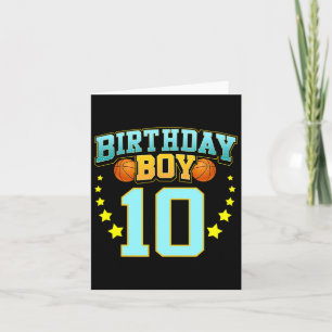 Carte 10 ans Bysketbyll Joueur 10e fête d'anniversaire