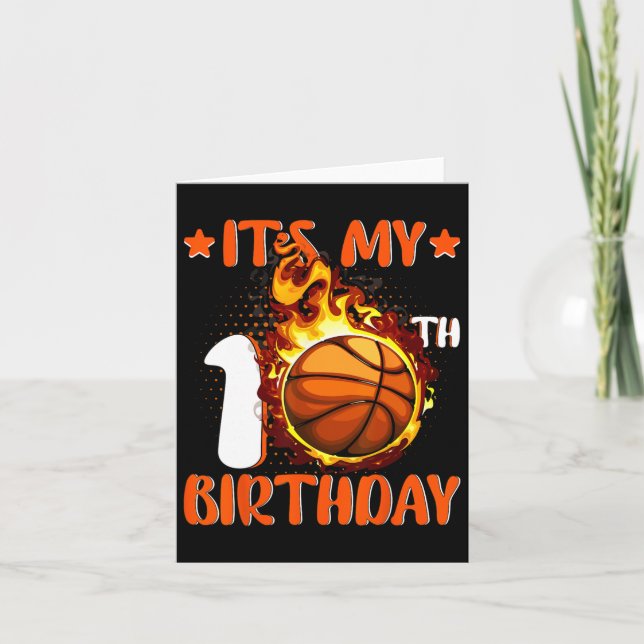 Carte 10 ans C'est mon 10e anniversaire Bysketbyll (Devant)