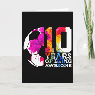 Carte 10 Ans de Football Génial 10ème Anniversaire 