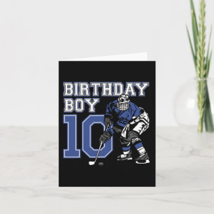Carte 10 ans de hockey sur glace Thème Anniversaire 10e