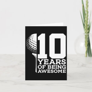 Carte 10 ans d'être magnifique Golf 10e anniversaire 1