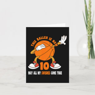 Carte 10 ans Joyeux 10e anniversaire Basketball 10e Bi