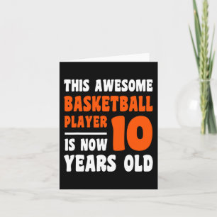 Carte 10 ans Joyeux 10e anniversaire Basketball 10e Bi