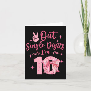 Carte 10 Chiffres doubles 10e Anniversaire Coquette 10 A