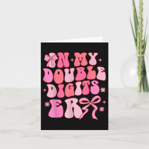 Carte 10 CHIFFRES DOUBLES 10e anniversaire fille Coquett