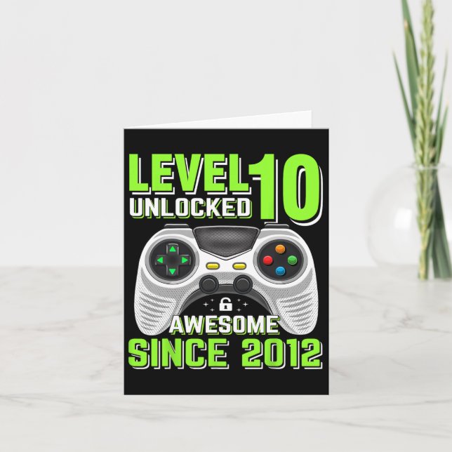 Carte 10 Déverrouillé Awesome 2012 jeu vidéo 10e anniver (Devant)