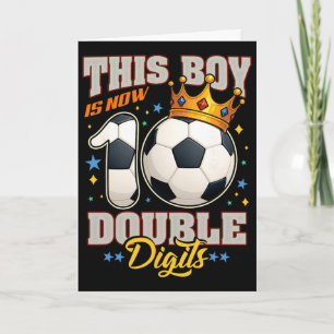 Carte 10e anniversaire de football Ce garçon a maintenan