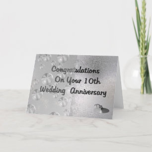 Carte 10e anniversaire de mariage