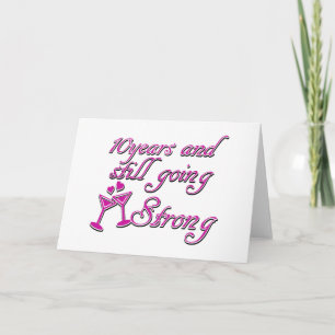 Carte 10e anniversaire de mariage