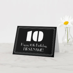 Carte 10e Anniversaire : Décoration inspirée de l'Art Dé