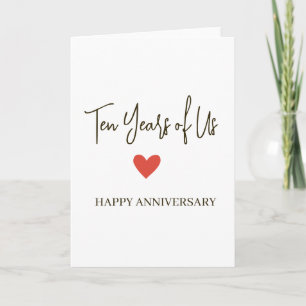 Carte 10e anniversaire – Dix ans ensemble