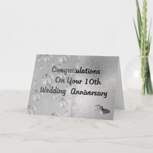 Carte 10e anniversaire du Mariage (Devant)