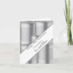 Carte 10e anniversaire du Mariage, anniversaire de Tin
