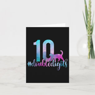 Carte 10e anniversaire fille double chiffres filles dix