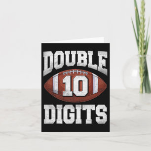 Carte 10e anniversaire garçon double chiffres 10 ans Foo