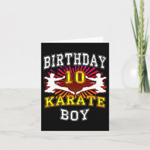 Carte 10e anniversaire garçon - Karate 10 ans enfants