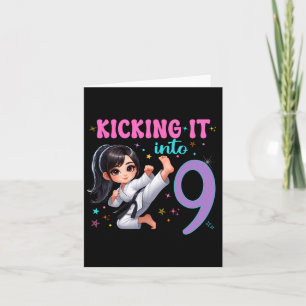 Carte 10e anniversaire Girl-martial Arts Party Karate Ta