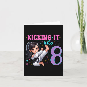 Carte 10e anniversaire Girl-martial Arts Party Karate Ta
